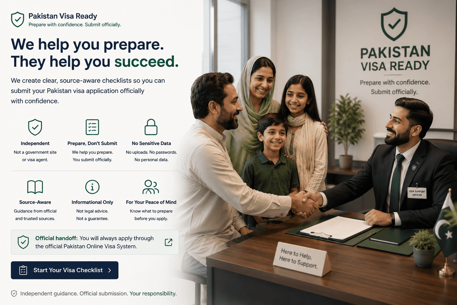Family preparing a Pakistan visa checklist with independent guidance